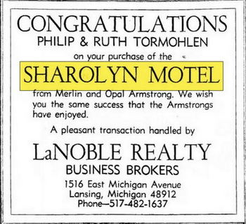 Sharolyn Motel & Restaurant - Jul 1972 Sold Again
